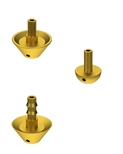 Testa d'aspirazione per guarnizioni per centraggi bottiglie