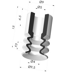 Ventosa 2.5 Soffietti Serie 2 Ø 9.4MM