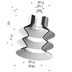 Ventosa 2.5 Soffietti Serie 2 Ø 30MM