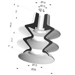Ventosa 2.5 Soffietti Serie 2 Ø 36MM