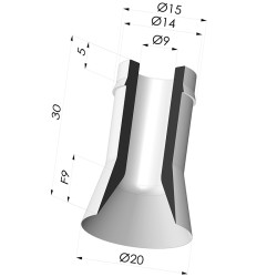 Ventosa Piatta Serie 7 Ø 20MM