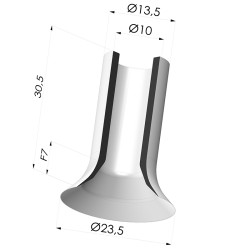 Ventosa Piatta Serie 7 Ø 23MM