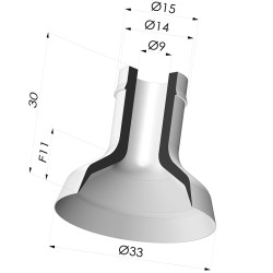 Ventosa Piatta Serie 7 Ø 33MM