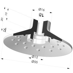 Ventosa Piatta Serie 7SB Ø 54.8MM