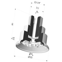 Ventosa Piatta Serie 7R Ø 32MM
