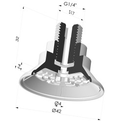 Ventosa Piatta Serie 7R Ø 42MM