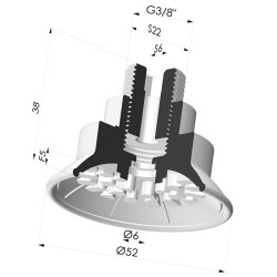 Ventosa Piatta Serie 7R Ø 52MM