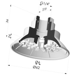 Ventosa Piatta Serie 7R Ø 62MM