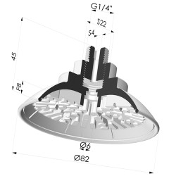 Ventosa Piatta Serie 7R Ø 82MM