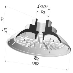 Ventosa Piatta Serie 7R Ø 82MM