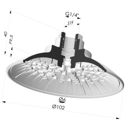 Ventosa Piatta Serie 7R Ø 102MM