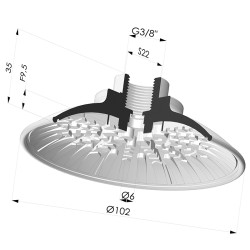 Ventosa Piatta Serie 7R Ø 102MM