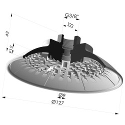 Ventosa Piatta Serie 7R Ø 127MM