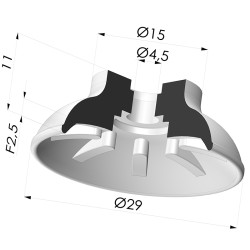 Ventosa Piatta Serie 7 Ø 29MM