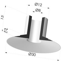 Ventosa Piatta Serie 7 Ø 30MM
