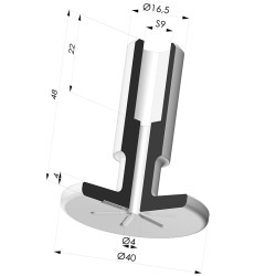Ventosa Piatta Serie  7 Ø 40.2MM
