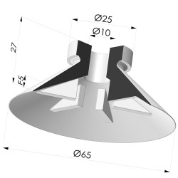 Ventosa Piatta Serie 7 Ø 65MM