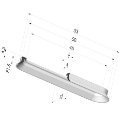 Ventosa Ovale Serie 4 53x12MM