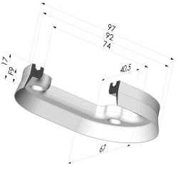 Ventosa Ovale Serie 4 97x65MM