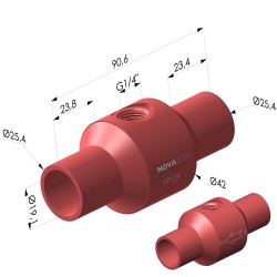 Venturi Trasporto pneumatico Serie TP - Øint 19.1MM