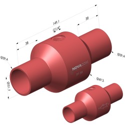 Venturi Trasporto pneumatico Serie TP - Øint 31.7MM