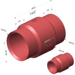 Venturi Trasporto pneumatico Serie TP - Øint 108MM
