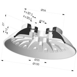 Ventosa Piatta Serie 94 Ø 100MM
