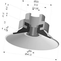 Ventosa Piatta Serie 9 Ø 41,5MM