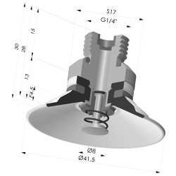 Ventosa Piatta Serie 9 Ø 41,5MM