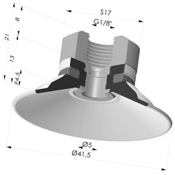 Ventosa Piatta Serie 9 Ø 41,5MM