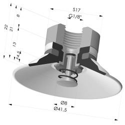 Ventosa Piatta Serie 9 Ø 41,5MM