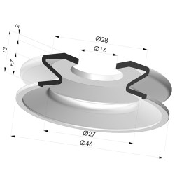 Ventosa 1.5 Soffietti Serie 8 Ø 46MM