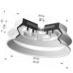 Ventosa 1.5 Soffietti Serie 8SB SPF Ø 129MM