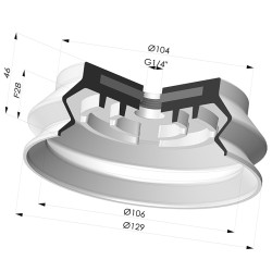 Ventosa 1.5 Soffietti Serie 8SB Ø 125MM