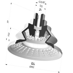 Ventosa 1.5 Soffietti Serie 8R Ø 82MM