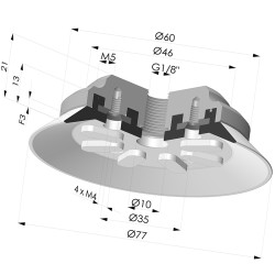 Ventosa Piatta Serie 90 Ø 75MM