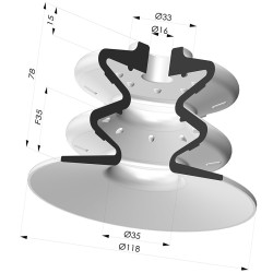 Ventosa 2.5 Soffietti Serie  8 Ø 118MM