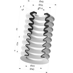 Ventosa 8.5 Soffietti Serie 8 Ø 39,6 mm