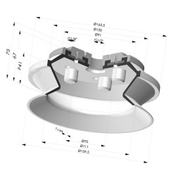Ventosa 1.5 Soffietti Serie 91 Ø 159,5MM