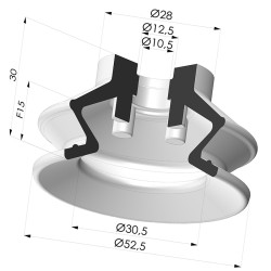 Ventosa 1.5 Soffietti Serie 97B Ø 52.5MM