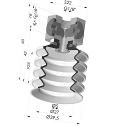Ventosa 4.5 Soffietti Serie 92 Ø 40MM