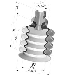 Ventosa 4.5 Soffietti Serie 92 Ø 40MM