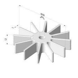 Ruota a 12 denti Serie RD Ø 58 mm