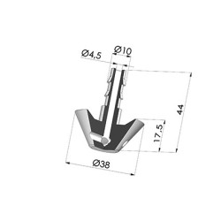Testa d'aspirazione per guarnizioni per centraggi bottiglie Serie TAC - Øest 38MM