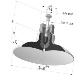 Ventosa Manuale Serie VM Ø 100 mm