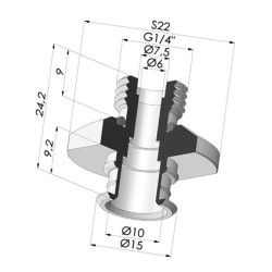Inserto  a resca  Maschio G1/4"