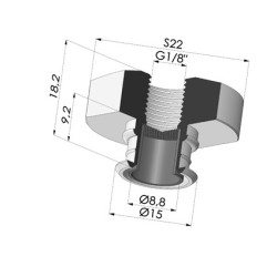 Inserto  a resca  Femmina G1/8" - con Filtro