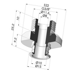 Inserto a resca  Maschio G3/8"
