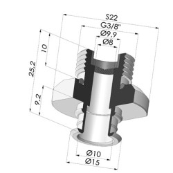 Inserto a resca  Maschio G3/8" - con Filtro