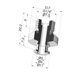 Inserto a resca  Maschio G1/4"